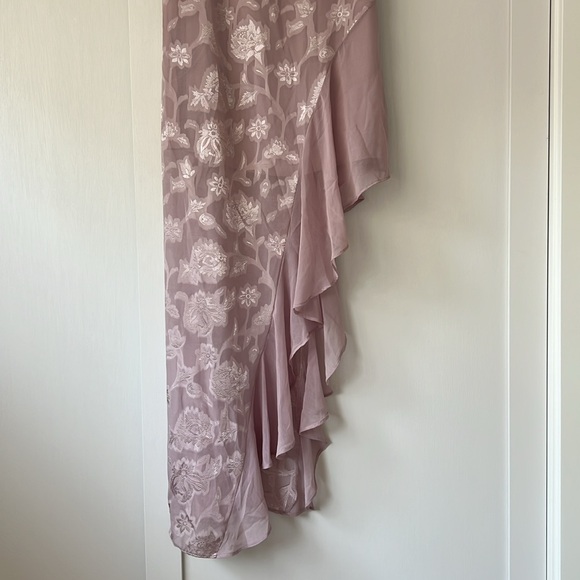 UO Tierra Chiffon Cowl Neck Asymmetrical Midi Dress - Small - Picture 4 of 5